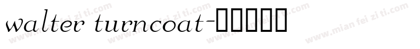 walter turncoat字体转换